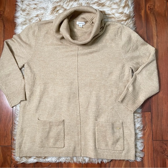 Calvin Klein cowl neck tunic sweater - Picture 3 of 6